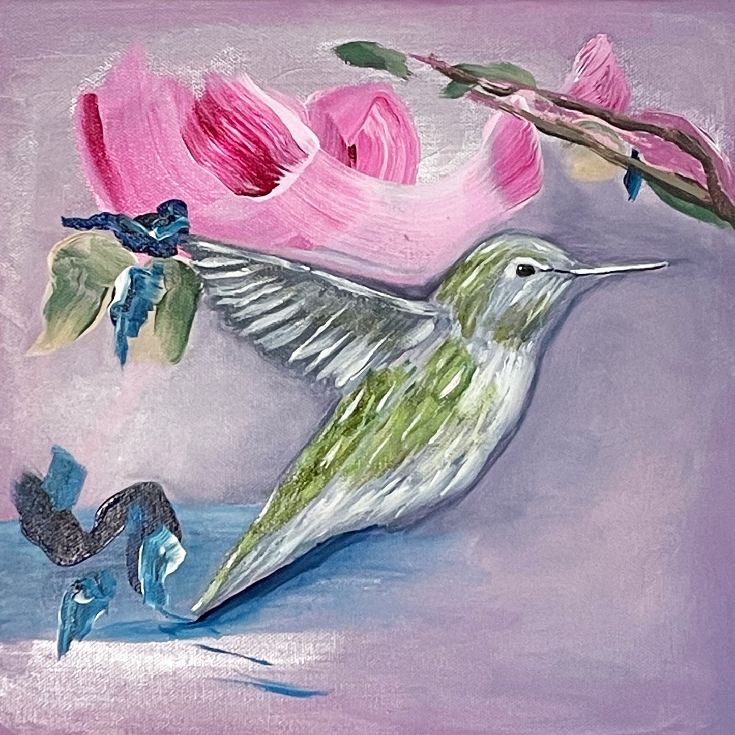 Anna Hummingbirds on Abstract