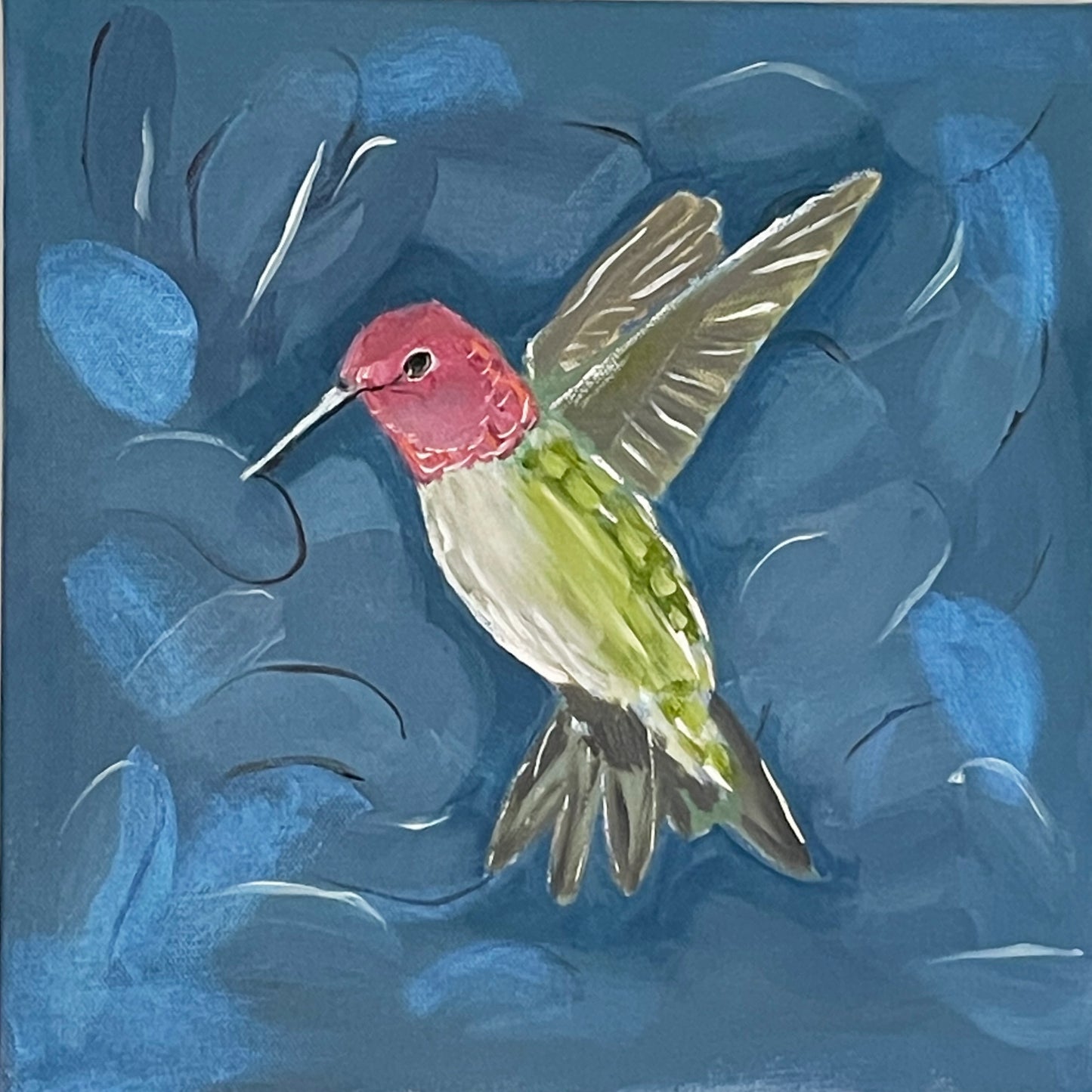 Anna Hummingbirds on Abstract