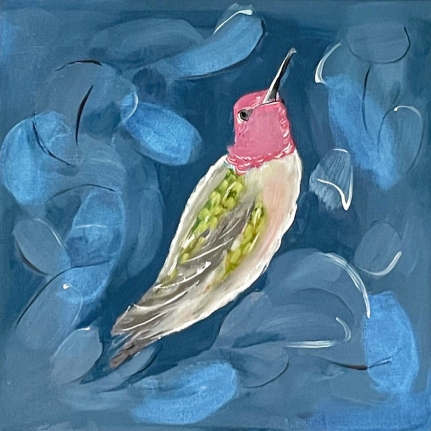 Anna Hummingbirds on Abstract