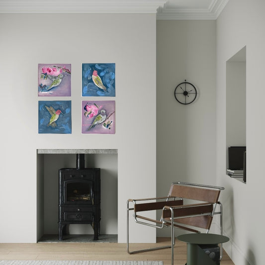 Anna Hummingbirds on Abstract