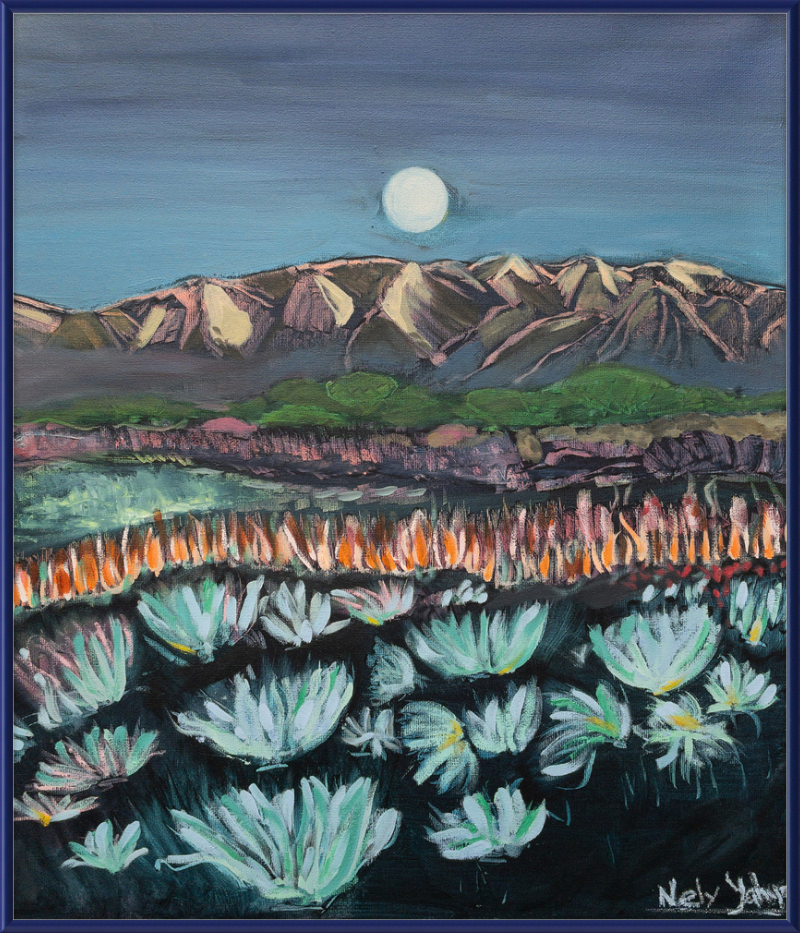 Moon Over Landscape Art Print