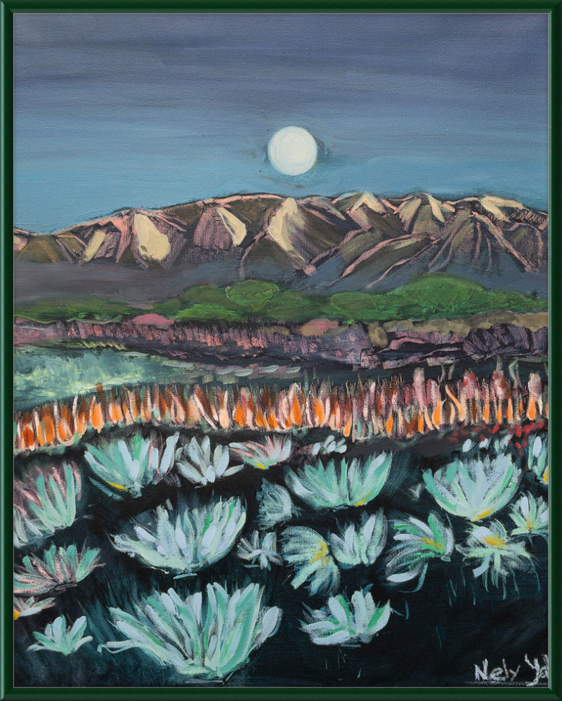 Moon Over Landscape Art Print