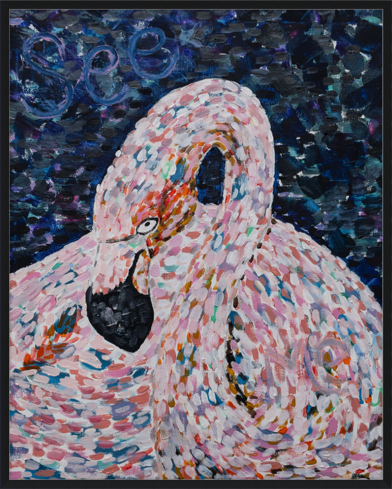 Flamingo Impression Art Print