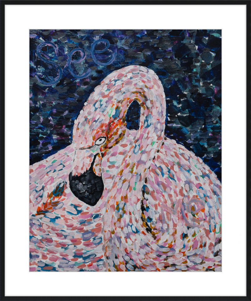 Flamingo Impression Art Print