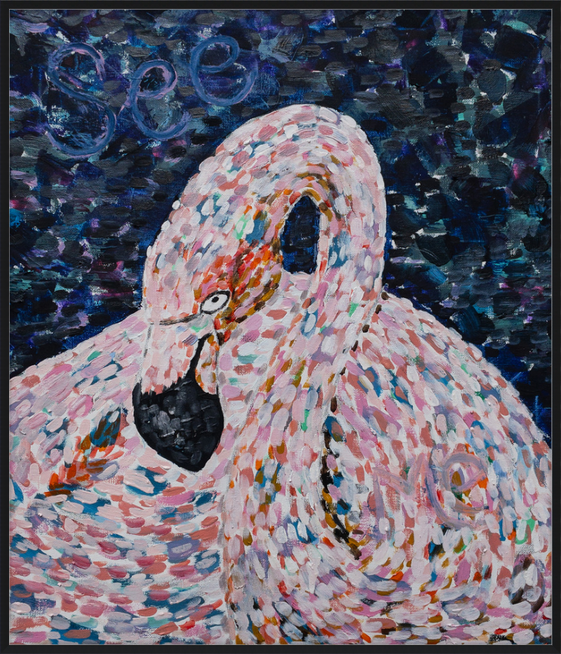 Flamingo Impression Art Print