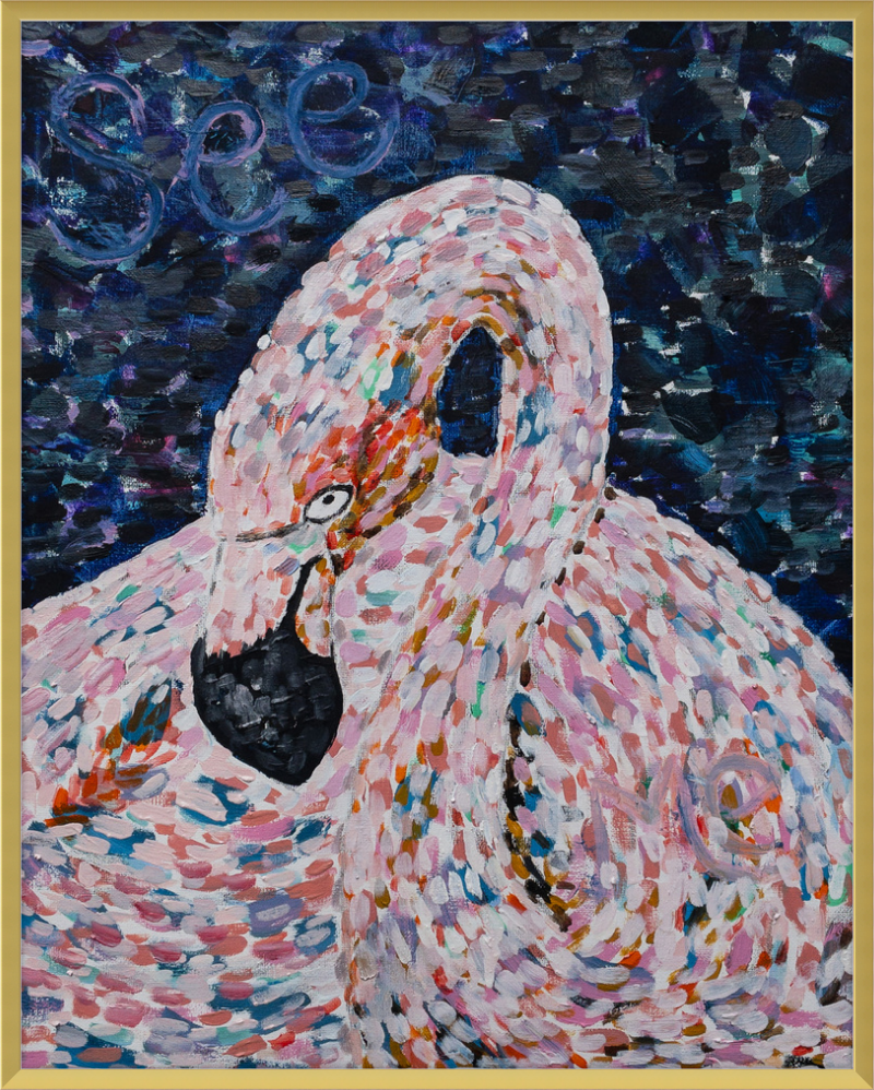 Flamingo Impression Art Print