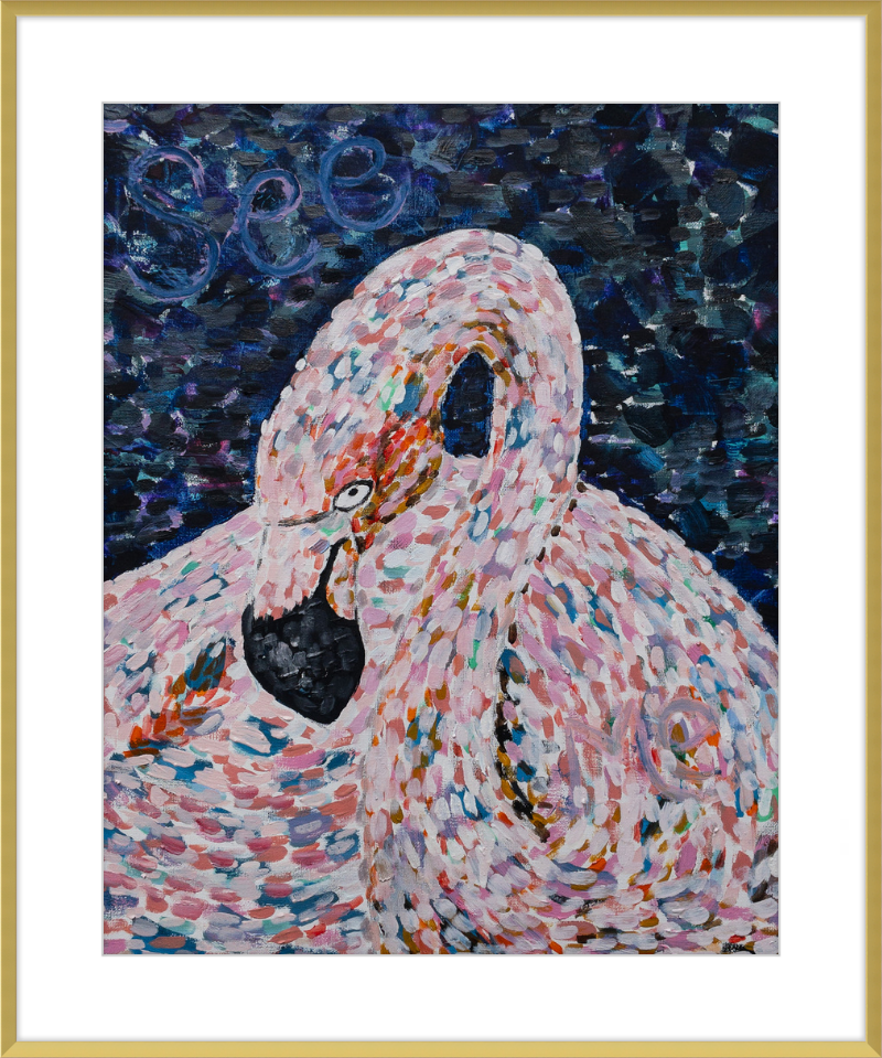 Flamingo Impression Art Print