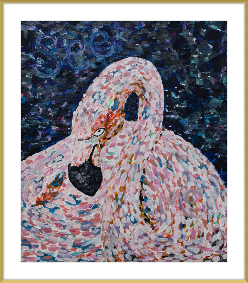 Flamingo Impression Art Print