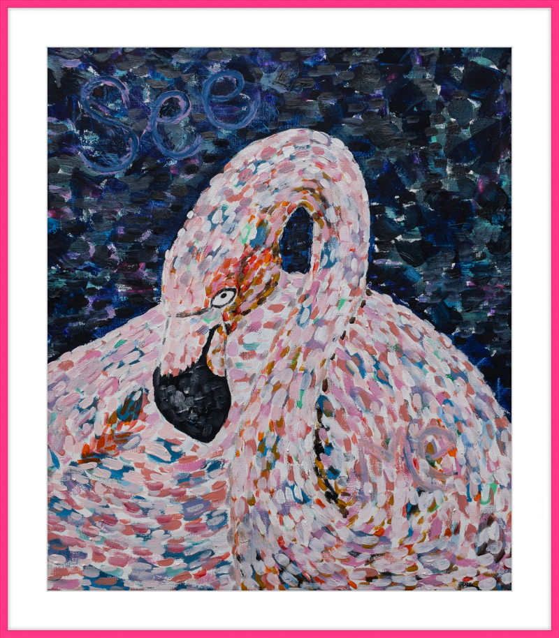 Flamingo Impression Art Print