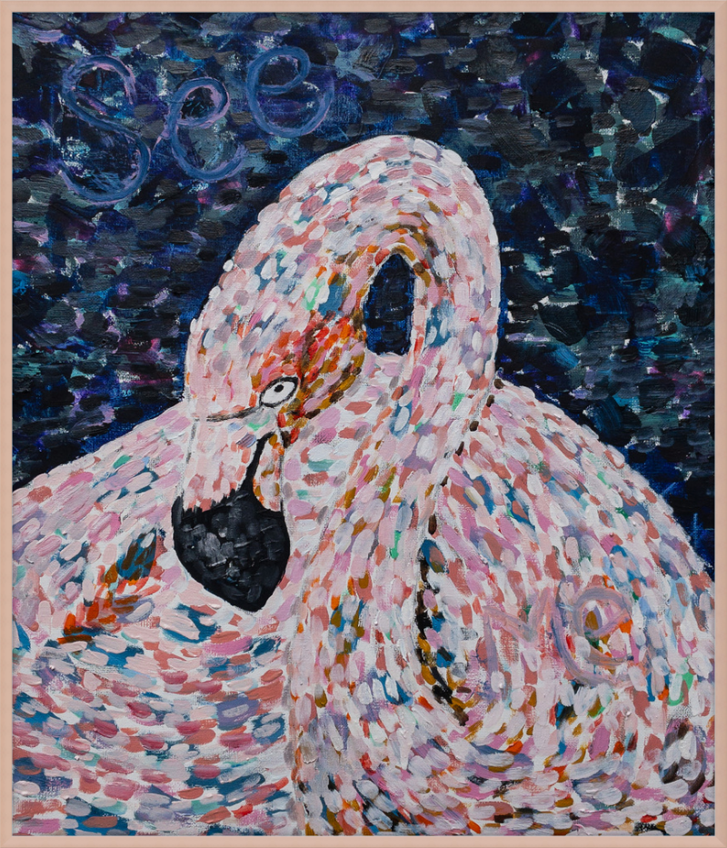 Flamingo Impression Art Print