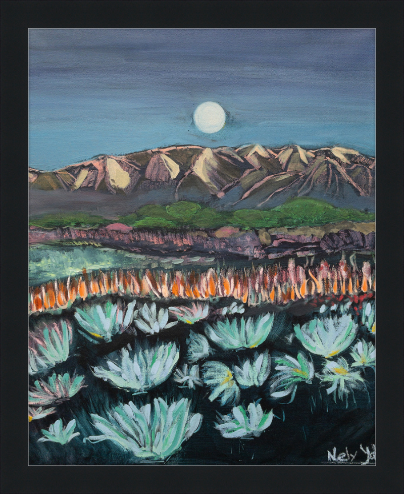 Moon Over Landscape Art Print