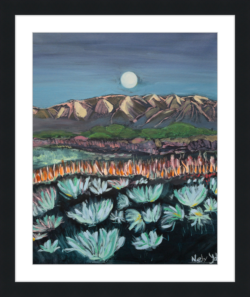 Moon Over Landscape Art Print