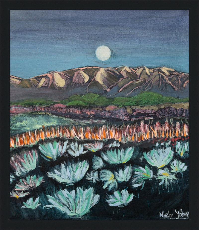 Moon Over Landscape Art Print