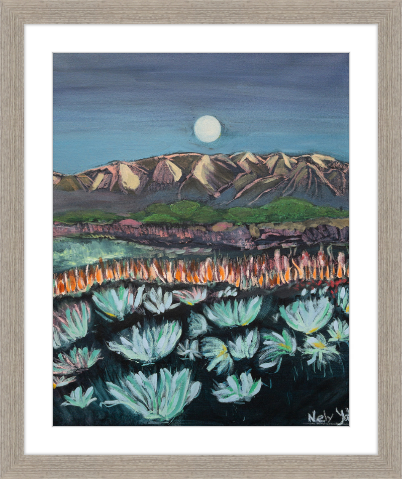 Moon Over Landscape Art Print