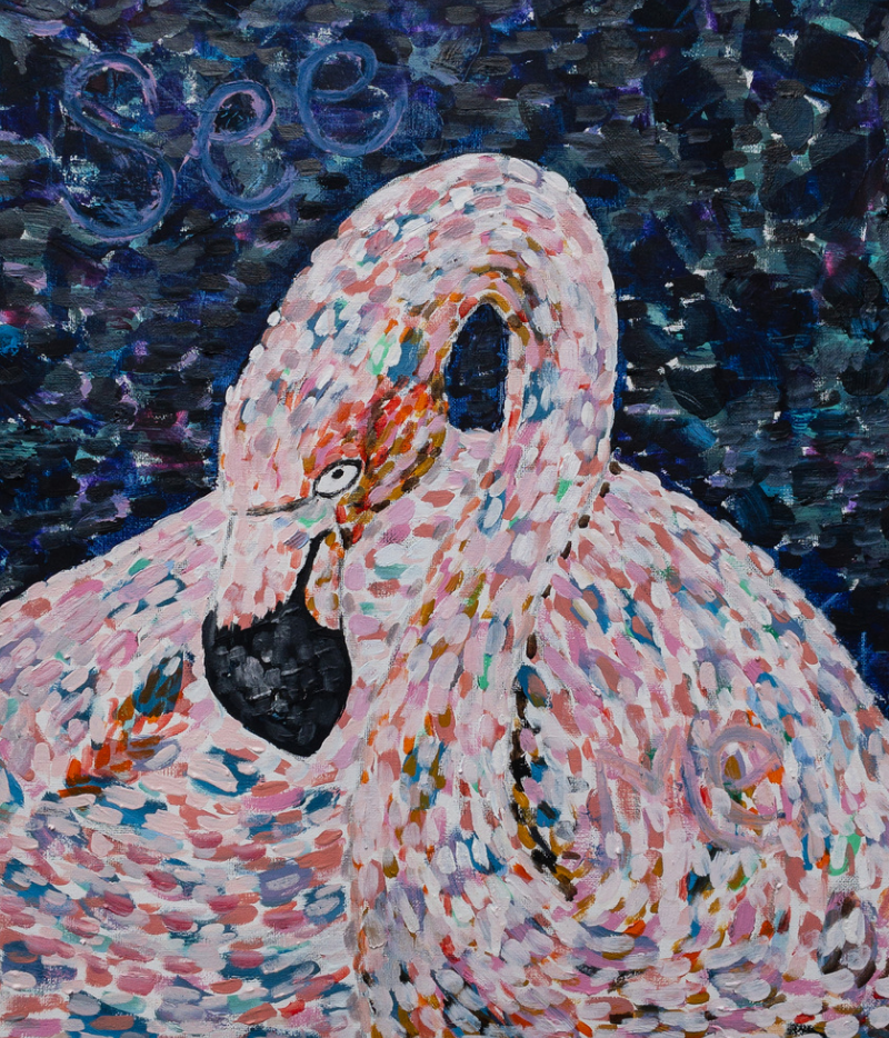 Flamingo Impression Art Print