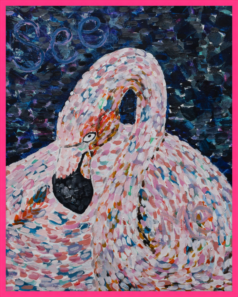 Flamingo Impression Art Print
