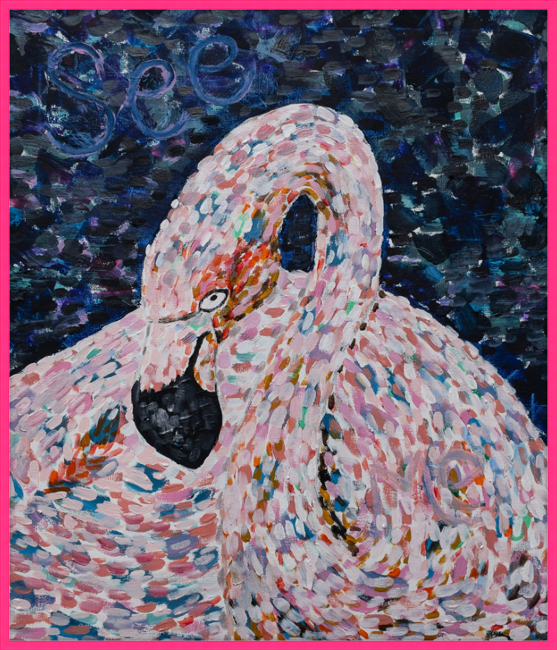 Flamingo Impression Art Print