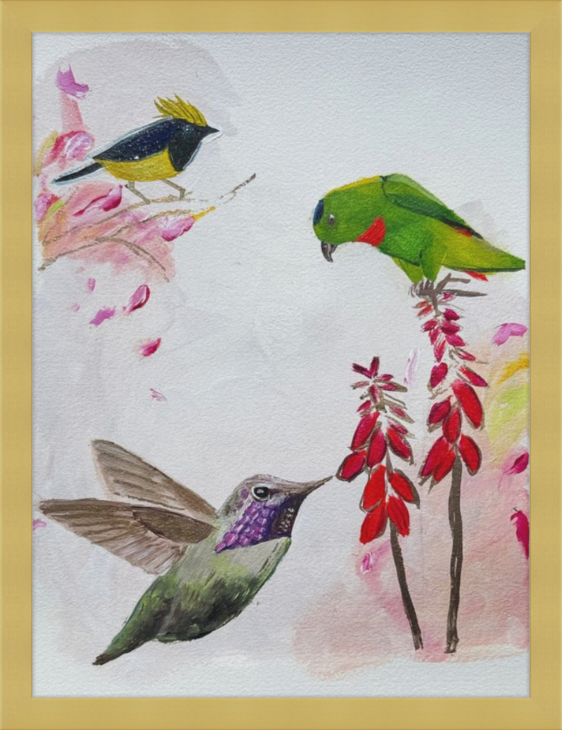 Colorful Birds Art Print