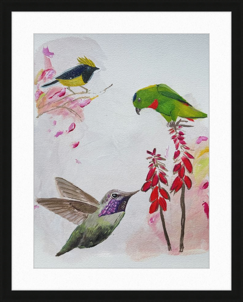 Colorful Birds Art Print