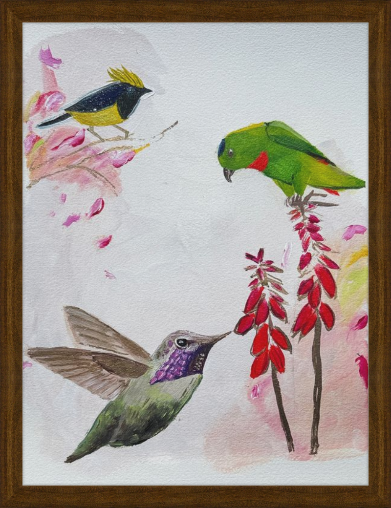 Colorful Birds Art Print