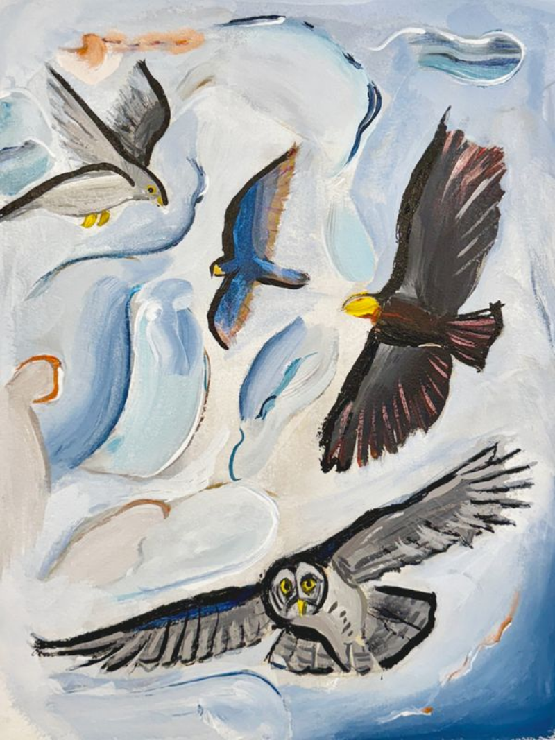 Raptors and the Open Sky Art Print