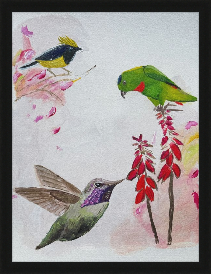 Colorful Birds Art Print