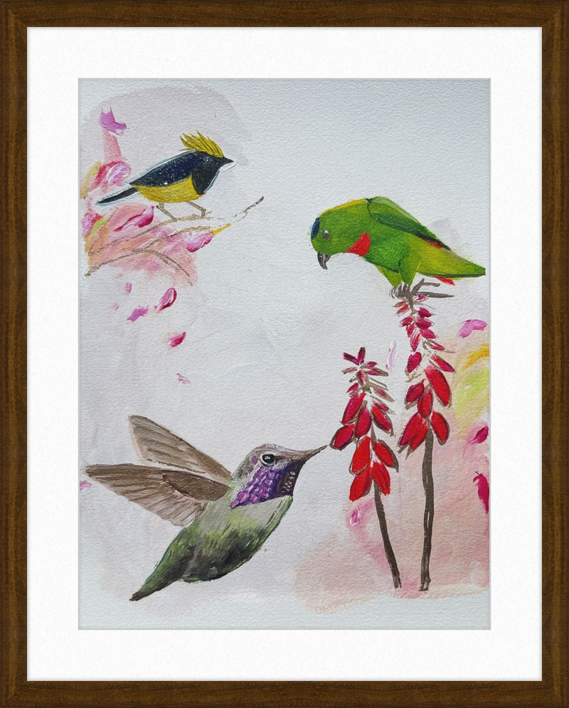 Colorful Birds Art Print