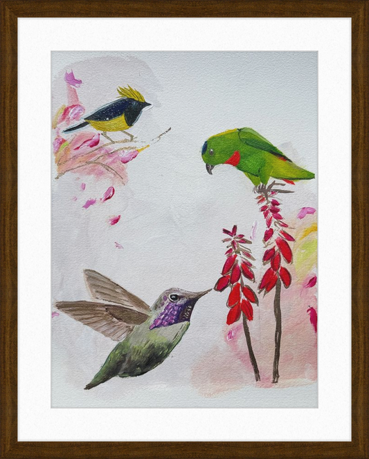 Colorful Birds Art Print