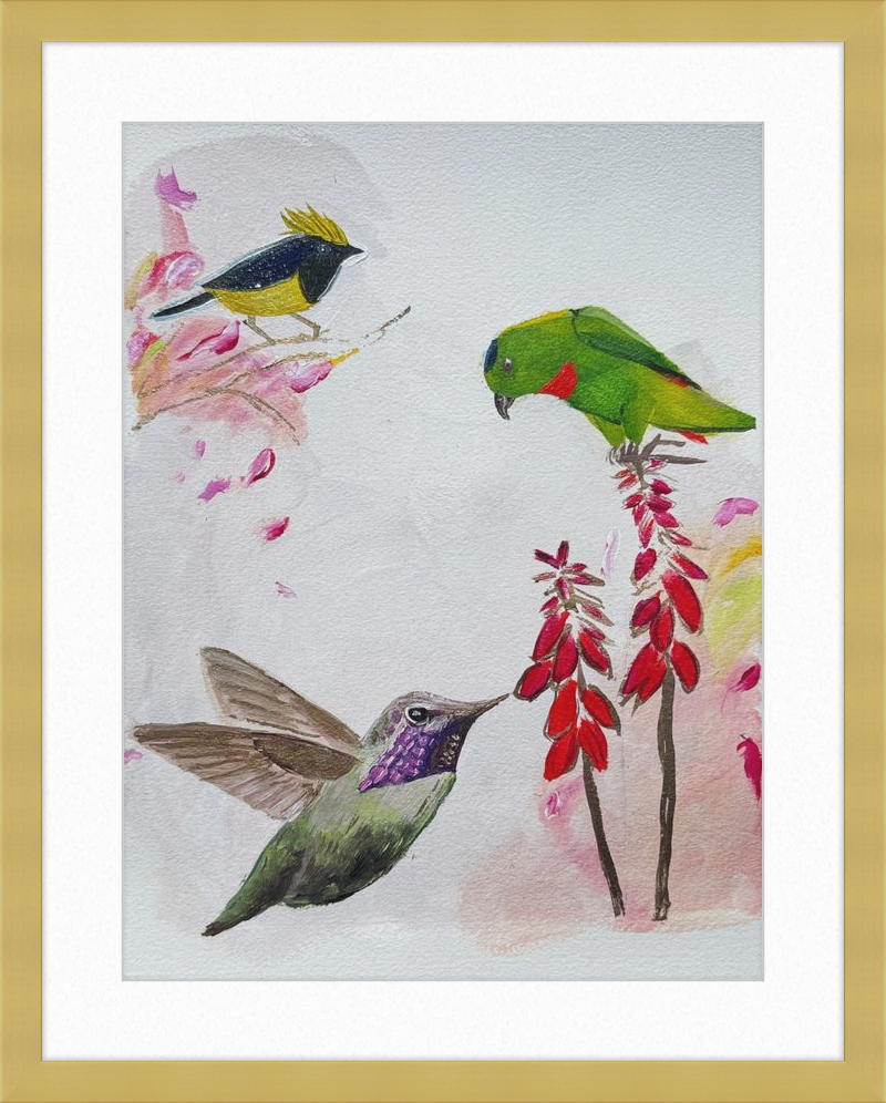 Colorful Birds Art Print